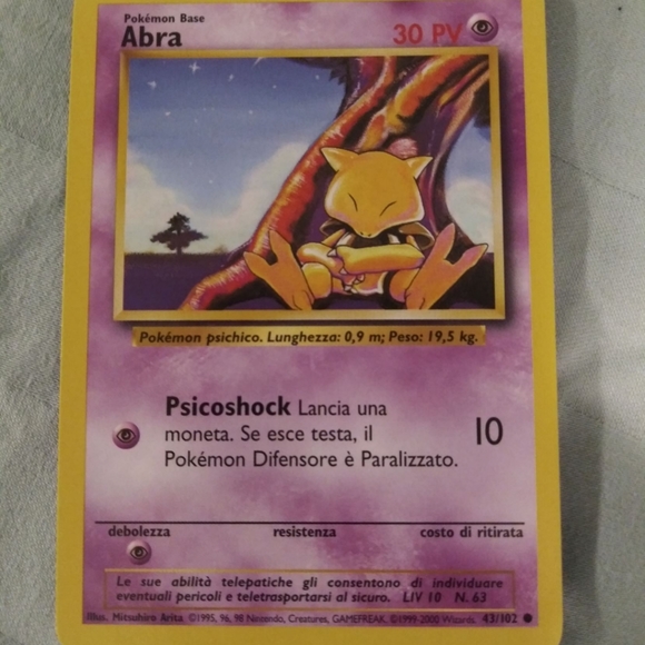 Pokemon Cards Abra, Abra, Sabrina's Abra, Dark Alakazam & Kadabra - Picture 4 of 8